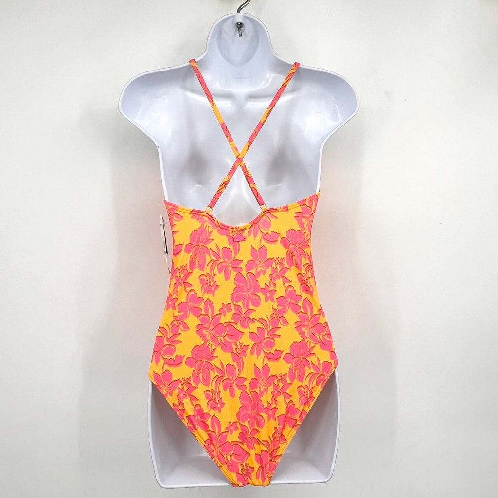 ROXY Big Girls Island Time One-Piece Swimsuit Size 16 Orange Golden Rays NWT