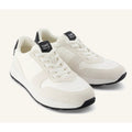 Toms Mens TRVL LITE Retro Runner Casual Sneaker Size 8 White Suede Twill NIB