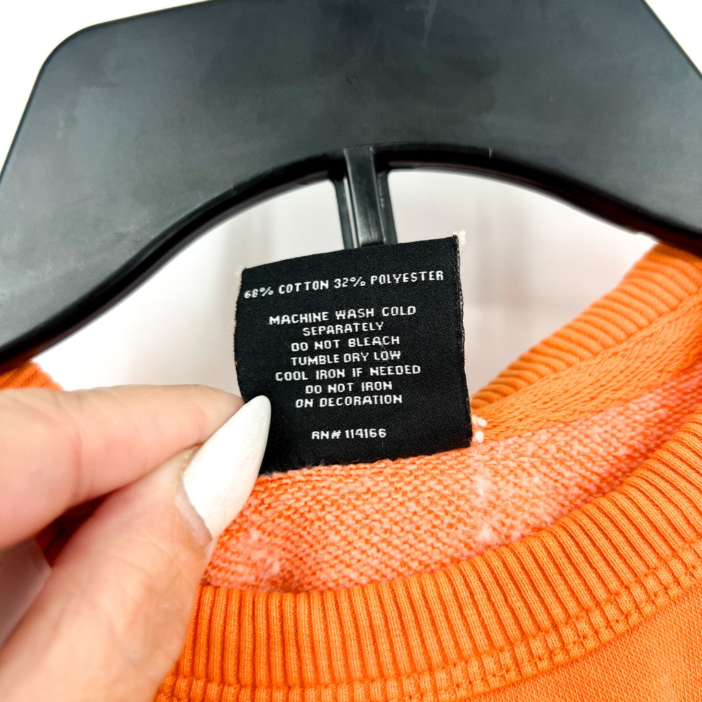 COLOSSEUM Girls Clemson Tigers Audrey Washed Sweatshirt Large Orange NWT