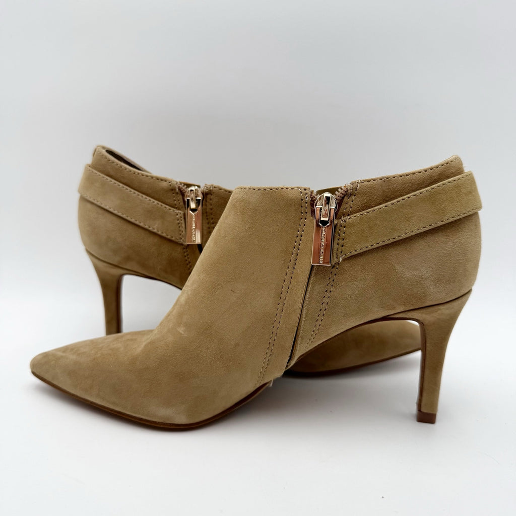 Vince Camuto Womens Kreitha Heeled Bootie Size 5.5 Brown Suede NWOB