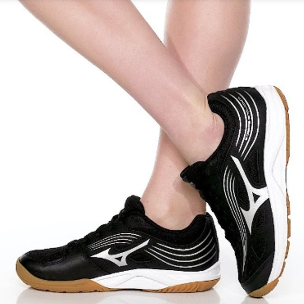 MIZUNO Womens Cyclone Speed 3 Volleyball Shoe Size 9.5 Black Silver Lace Up NWOB