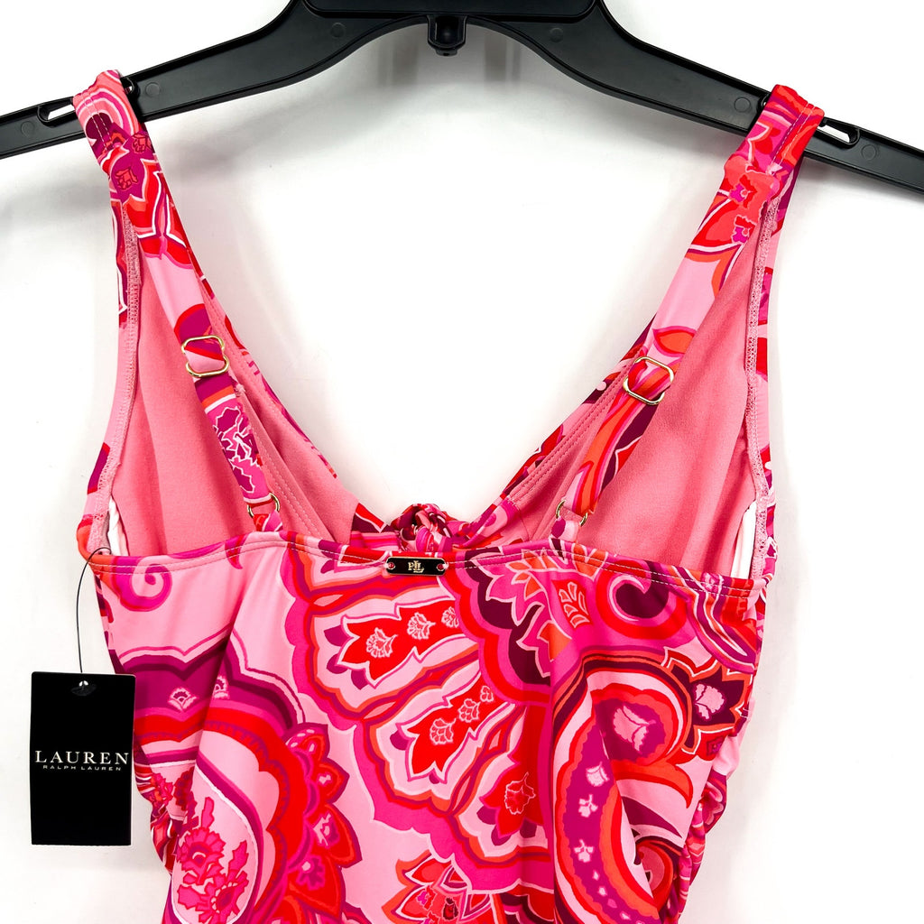 LAUREN RALPH LAUREN Underwire One-Piece Size 4 Pink Provence Paisley NWT