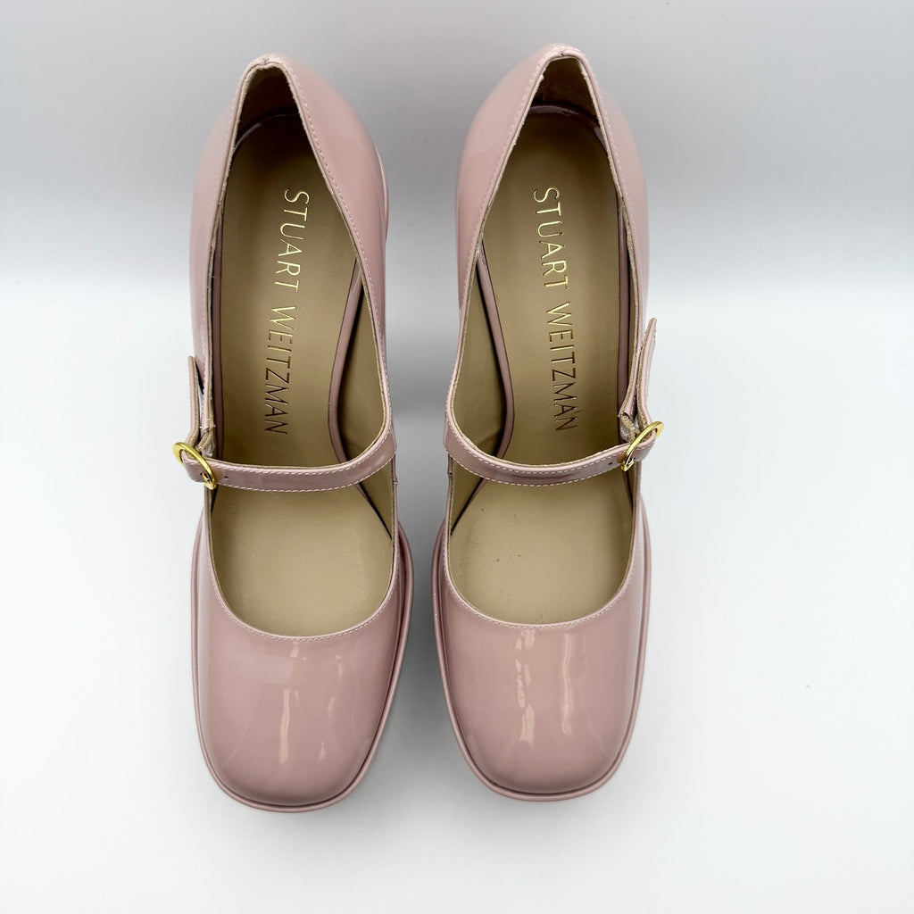 Stuart Weitzman Womens Skyhigh 145 Mary Jane Platform Pump US 9.5 Pink NWOB
