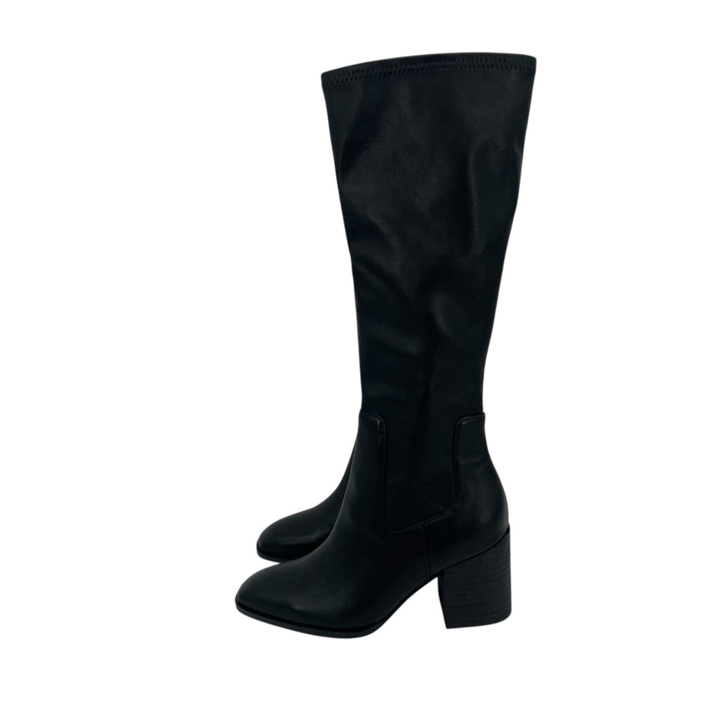 Vionic Womens Inessa Knee High Boots Size 5 EU 35 Black Vegan Leather WR NIB