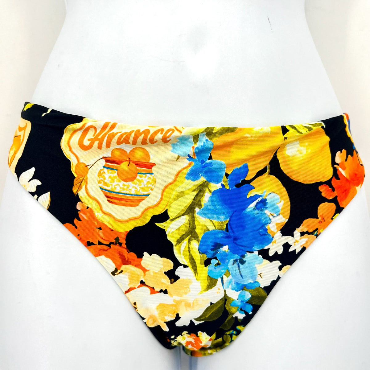 SEAFOLLY Women's Ciao Bella Hipster Bikini Pant Size 10 Blue Yellow Printed NWT
