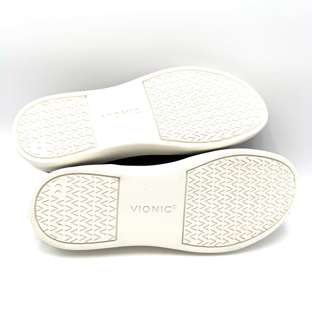 Vionic Womens Winny Perf Perforated Casual Sneakers Size 7.5 Black Leather NIB