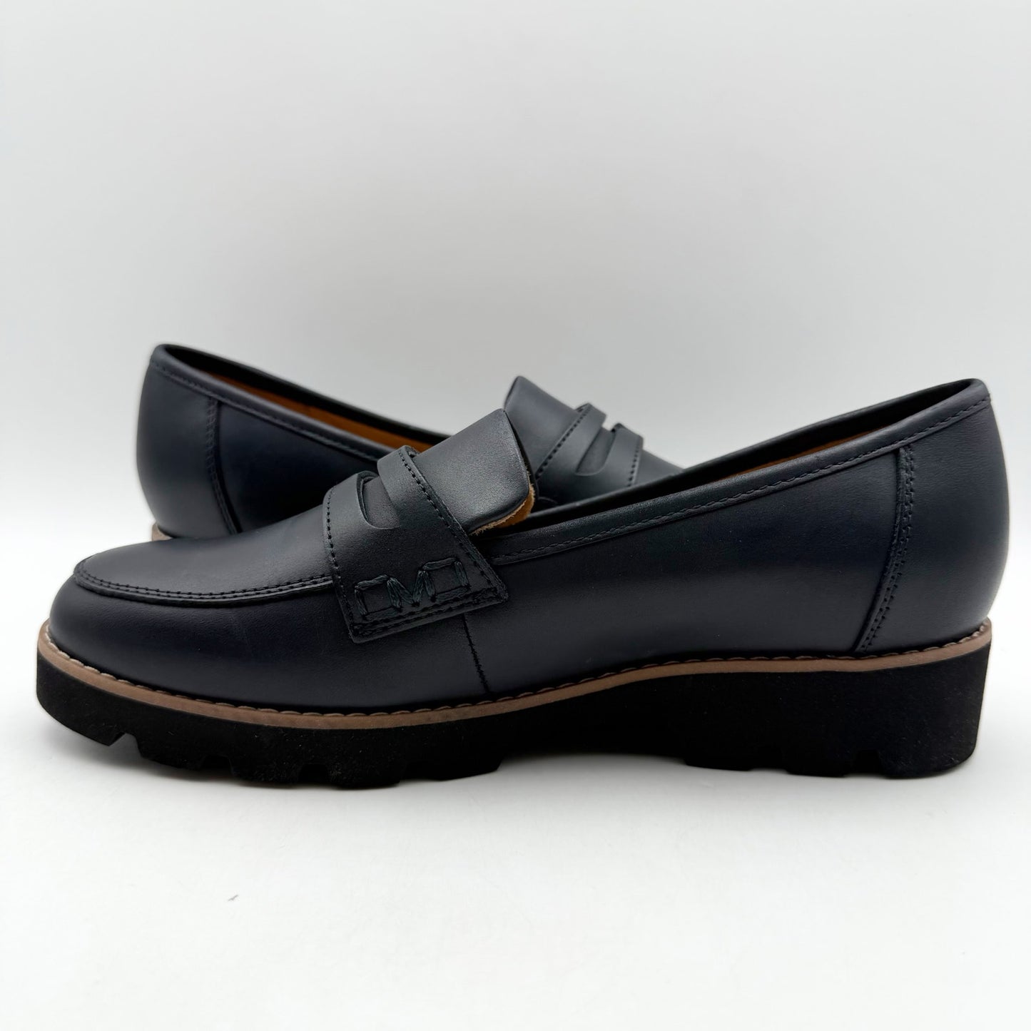 Vionic Womens Cheryl ll Loafers US 6.5 M EU 36.5 Black Leather NWOB