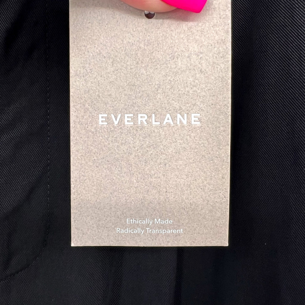 Everlane Womens The Way-High Drape Pants Size 10 30" Inseam Pleated Black NWT
