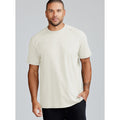 TASC Mens Performance Carrollton Fitness T-Shirt Small Beige Mineral Heather NWT