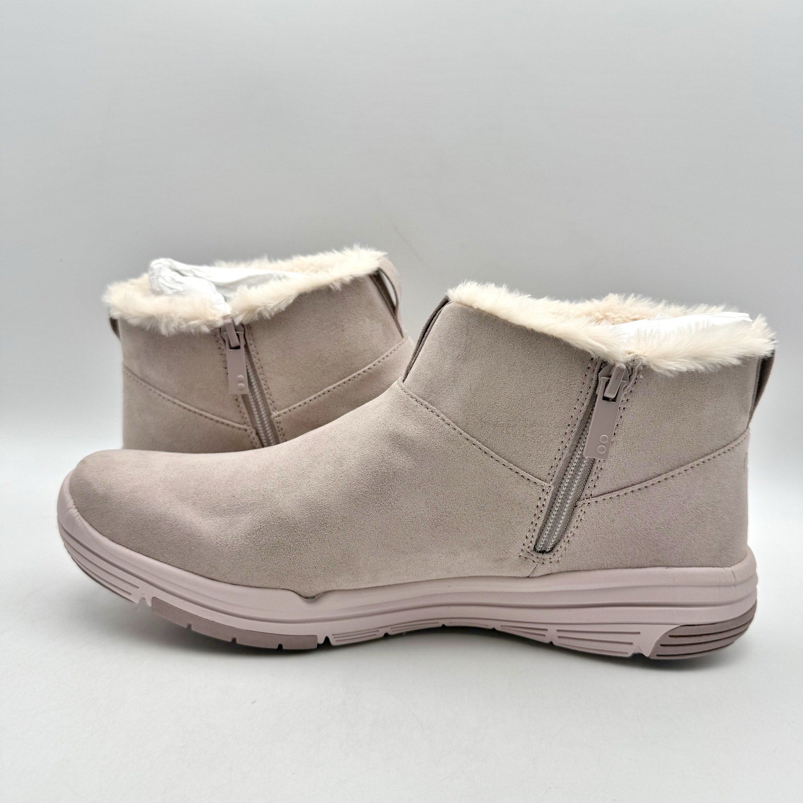 Ryka Womens Amber Ankle Boots US 11 M EU 42 Mauve Taupe Suede NIB
