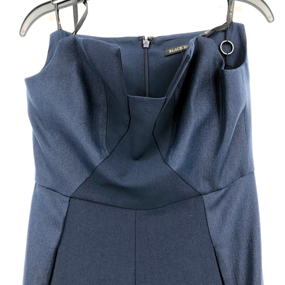 BLACK HALO Women's Lena Jumpsuit Size 2 Navy Blue Strapless NWT