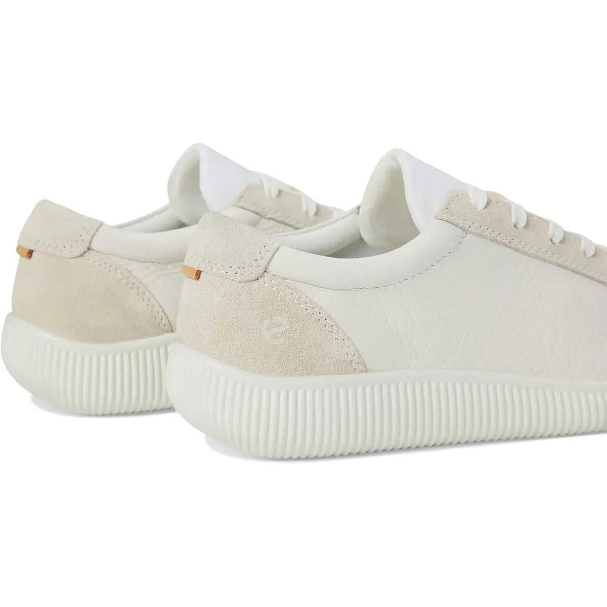 ECCO Womens Soft Zero Sneakers EU 41 US 10-10.5 Cream White Leather NIB