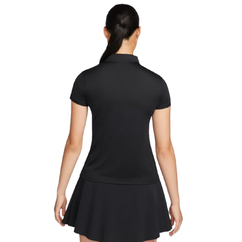 NIKE Women's Dri-FIT Victory Golf Polo Shirt XS Black Short Sleeve NWT