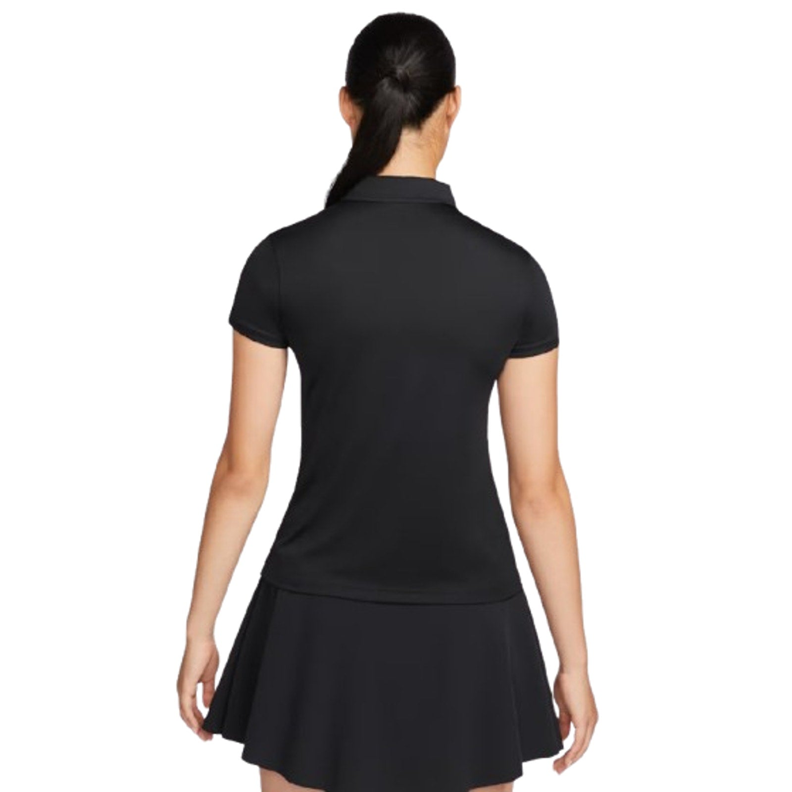 NIKE Women's Dri-FIT Victory Golf Polo Shirt XS Black Short Sleeve NWT