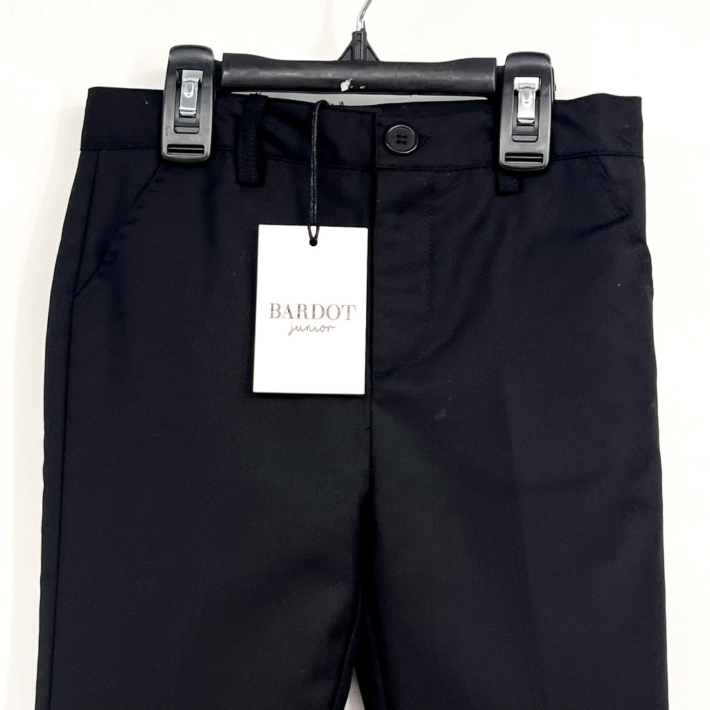 BARDOT Boys Oscar Suit Pants Size 5 XS Jet Black Solid Straight Leg NWT