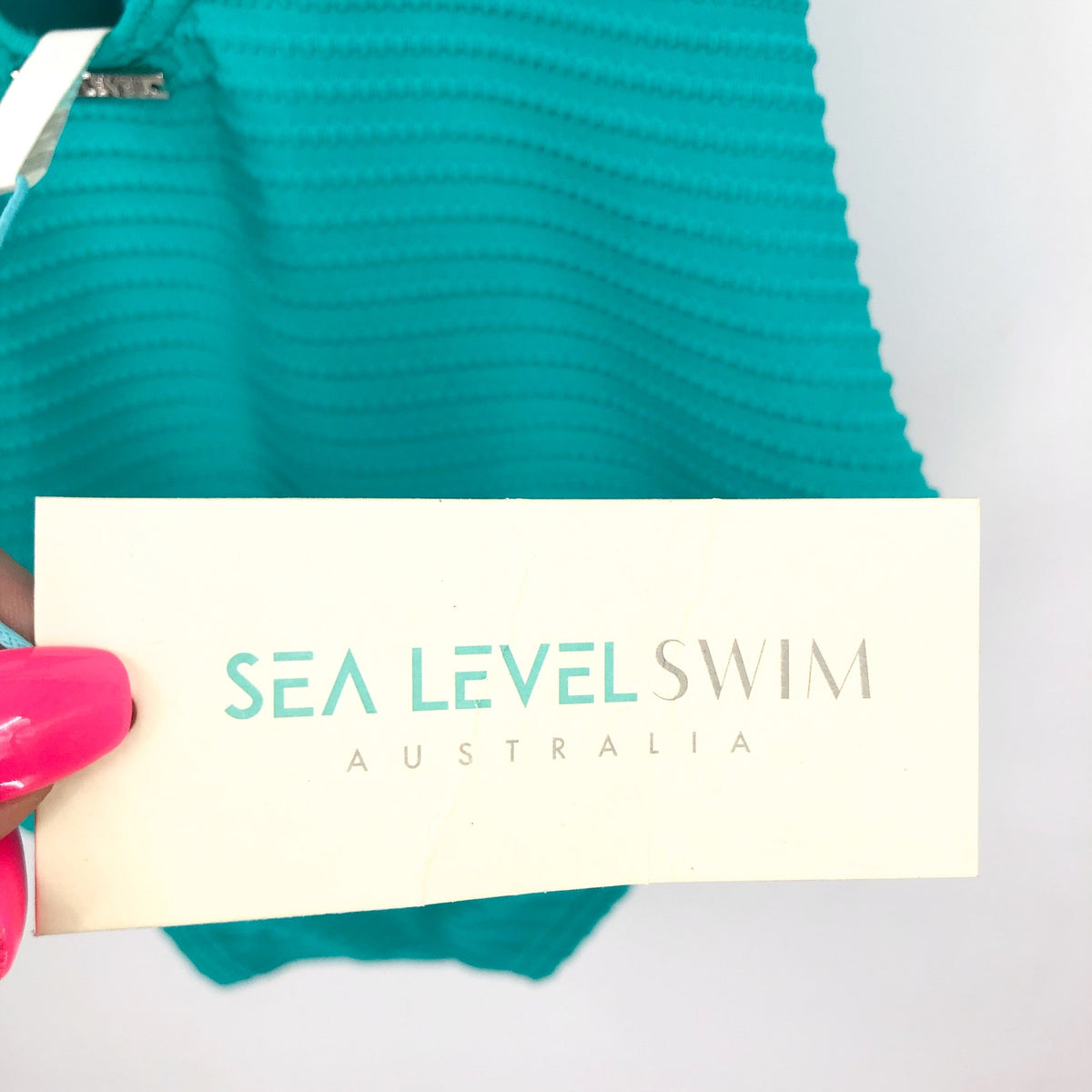 SEA LEVEL SWIM Spinnaker Halter One Piece Swimsuit Size 8 Aqua Green NWT