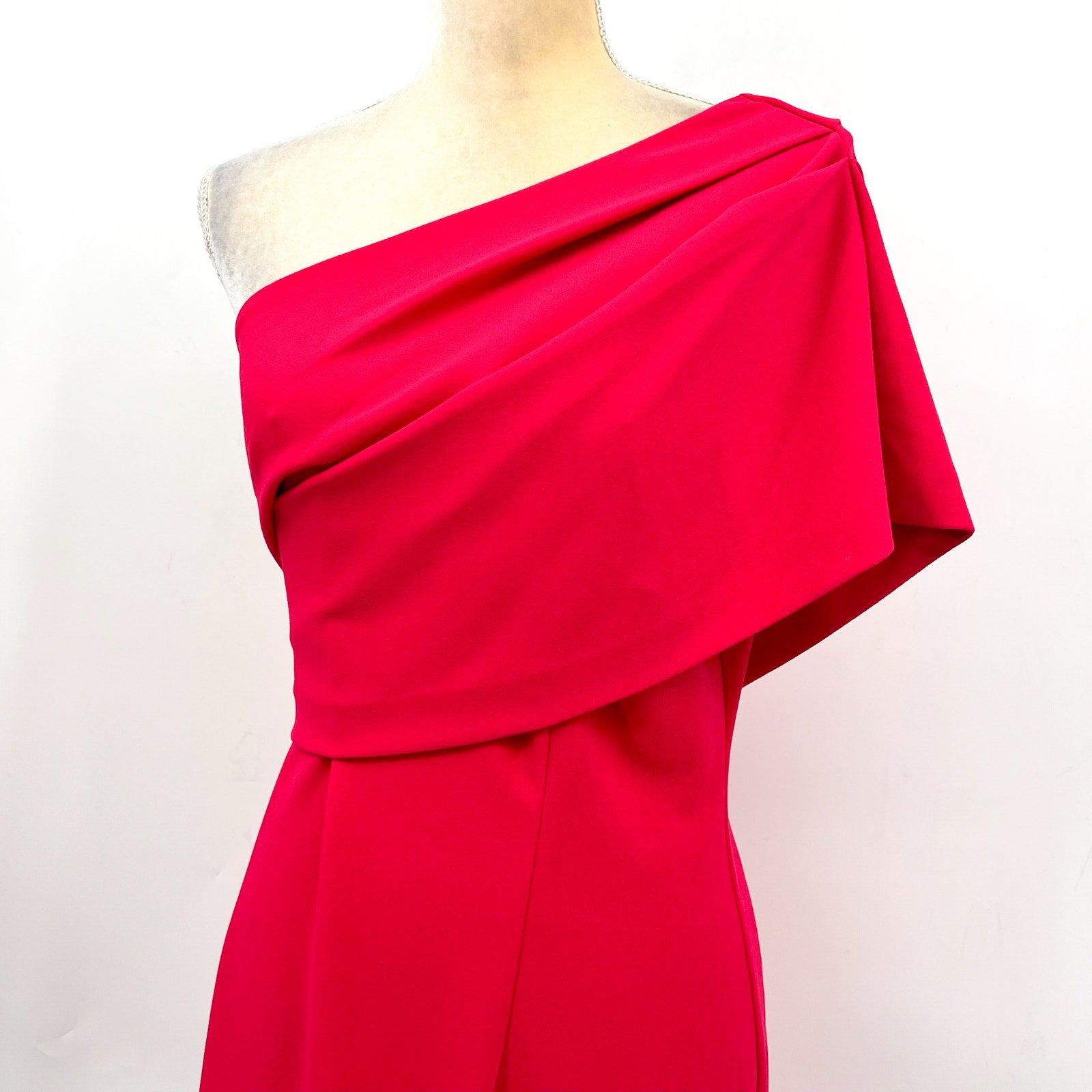 TRINA TURK Women's One-Shoulder Makina Dress Size 14 Pink Coral Asymmetric NWT