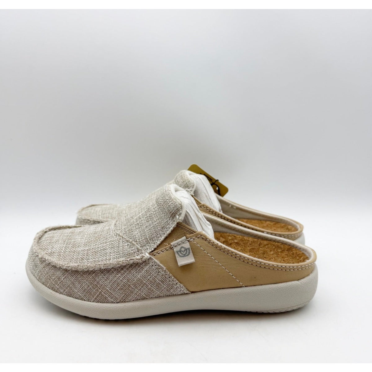 SPENCO Women's Siesta Gemstone Casual Slide Size 5.5 WIDE Beige Sand NIB