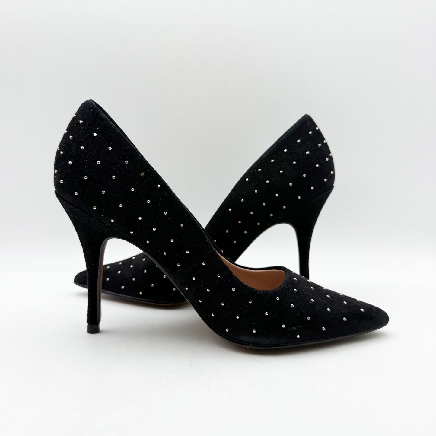 Linea Paola Womens Pamila Pumps US 5.5 M Black Stud Details Stiletto NIB