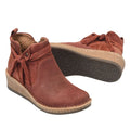 Born Womens Vaughn Ankle Booties US 8 M EU 38.5 Red Distressed Suede NWOB