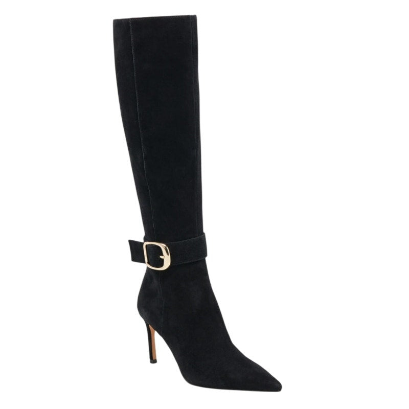 Dolce Vita Womens Kinzy Knee High Boots US 8 EU 38.5 Black Suede High Heels NWOB