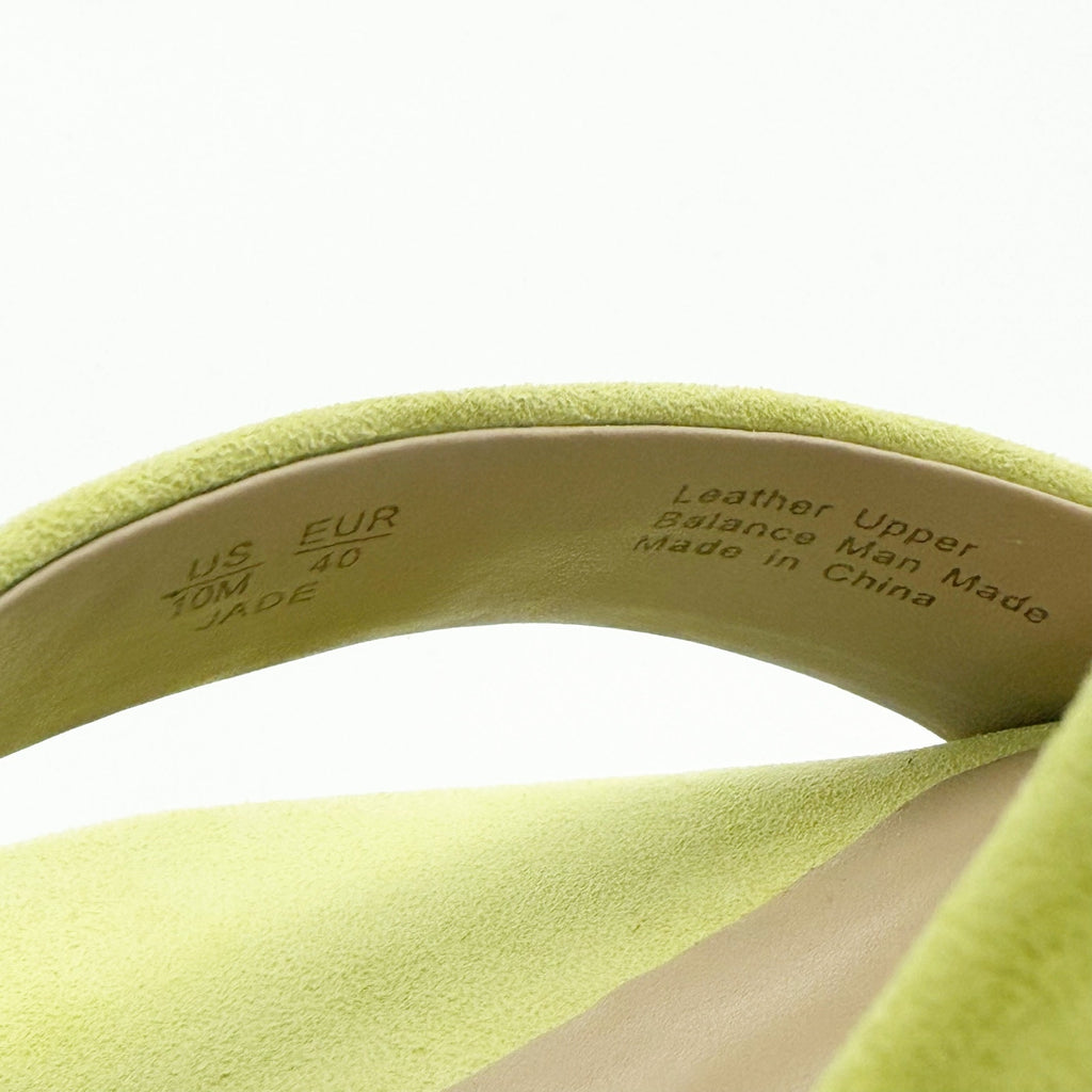 Sam Edelman Womens Jade Heeled Sandals Size 10 M Kiwi Green Suede NWOB
