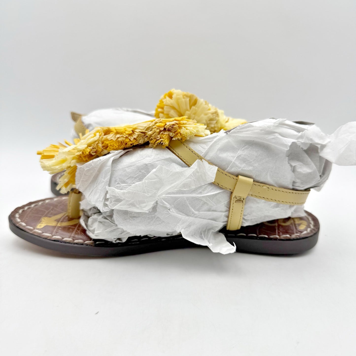 Sam Edelman Girls Gillie Mini Sandals US 1 M EU 32 Yellow Leather NIB