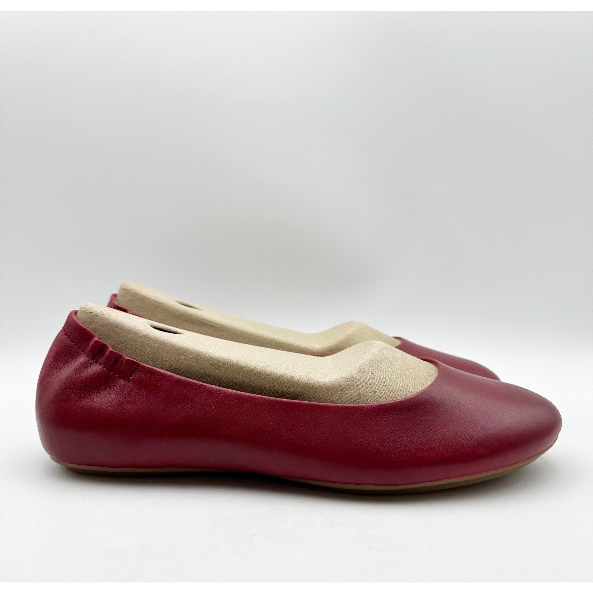Dansko Womens Mollie Ballerina Flats EU 39 Size 8.5-9 Cherry Red Leather NWOB
