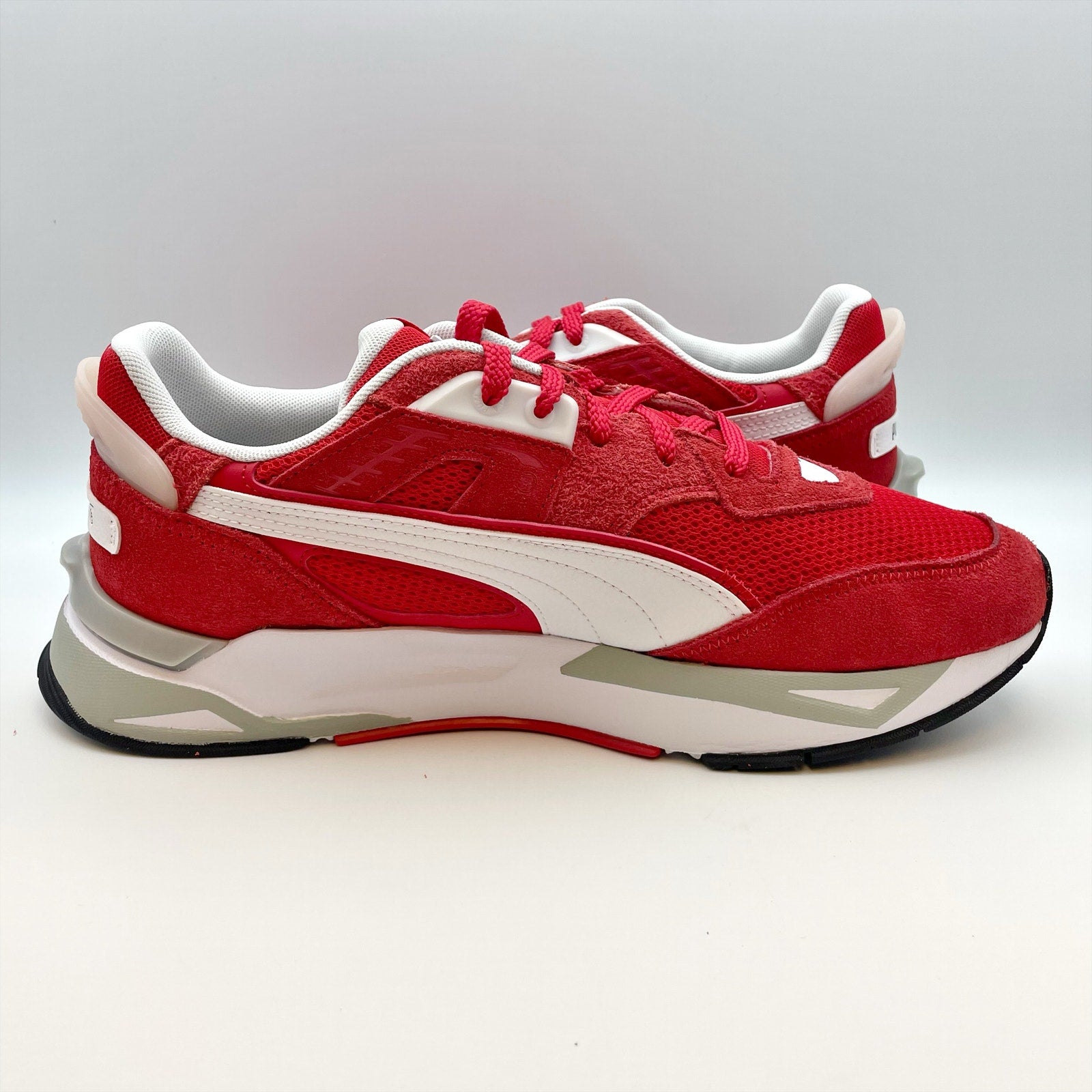 Puma Mens Mirage Sport Heritage Sneakers US 10.5 M EU 44 Red White Athletic NIB