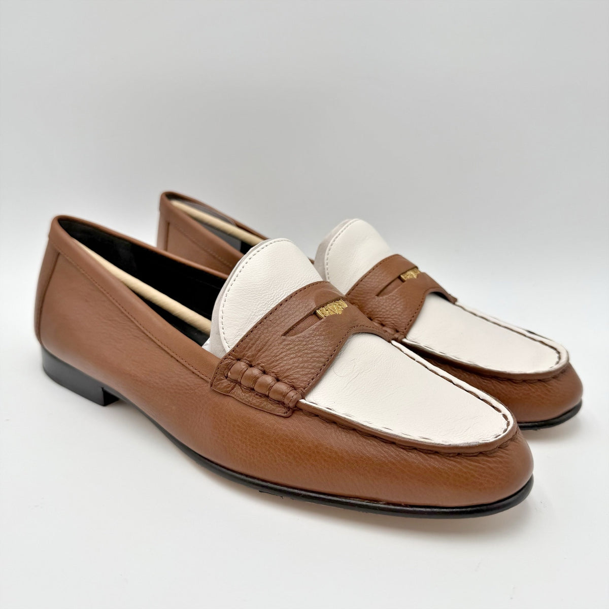 Veronica Beard Womens Penny 2 Loafers Size 10 M Caramel Brown Leather NIB
