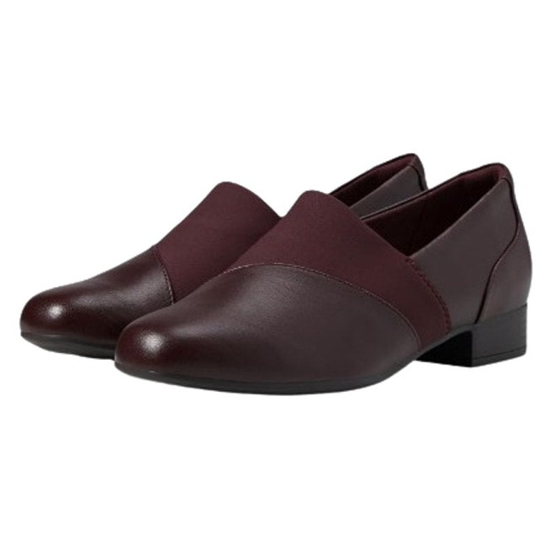 CLARKS Womens Juliet Gem Slip On Flats Loafers Size 6.5 Red Burgundy Leather NIB