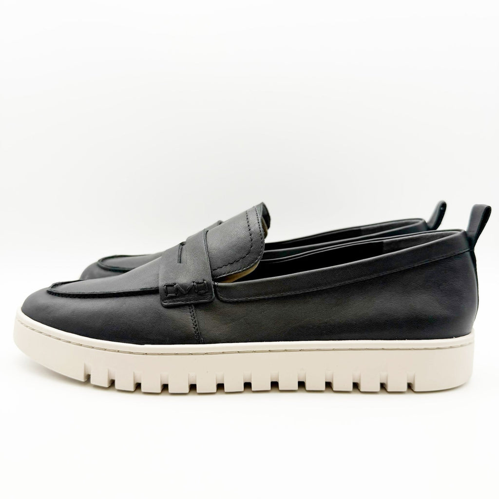 VIONIC Womens Uptown Loafers Size 9 WIDE EU 40 Black Leather Slip-ons NIB