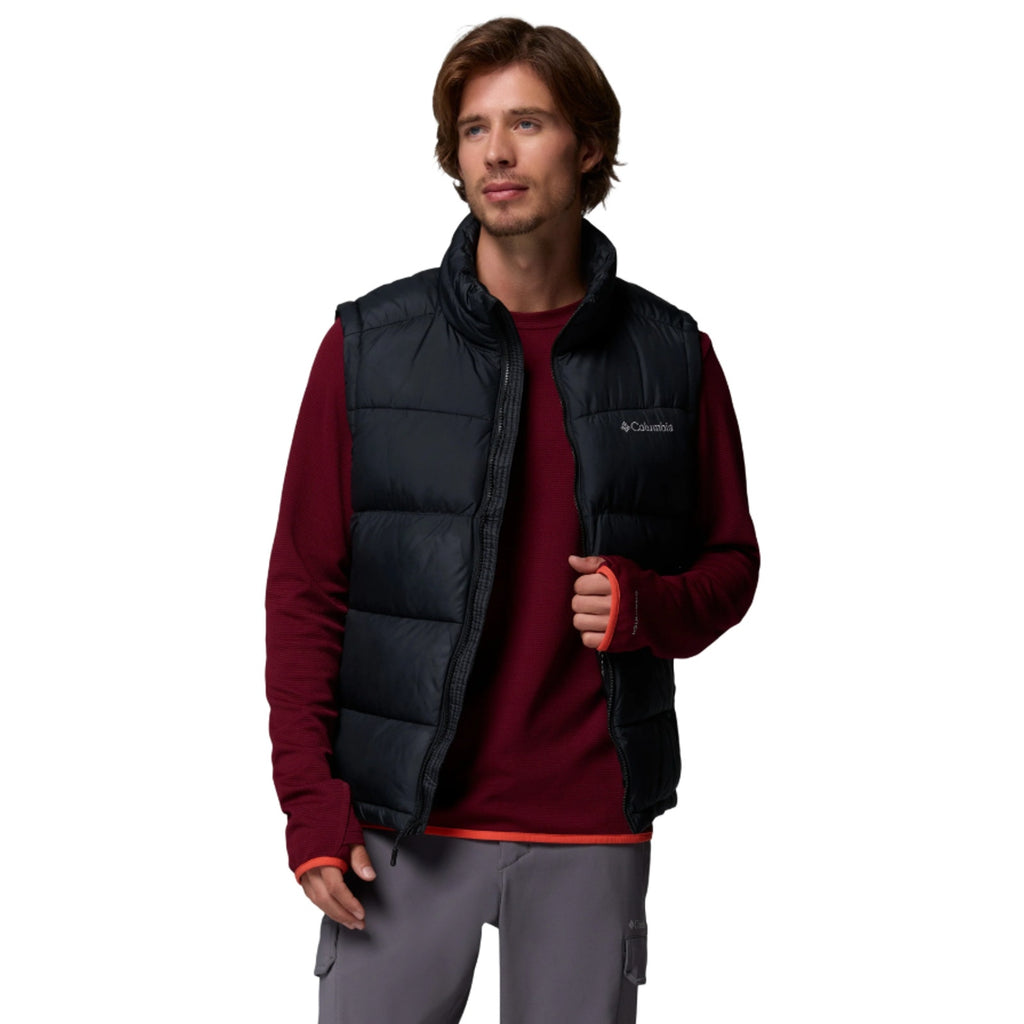 COLUMBIA Men's Pike Lake II Puffer Vest XL Black Insulated Omni-Heat NWT