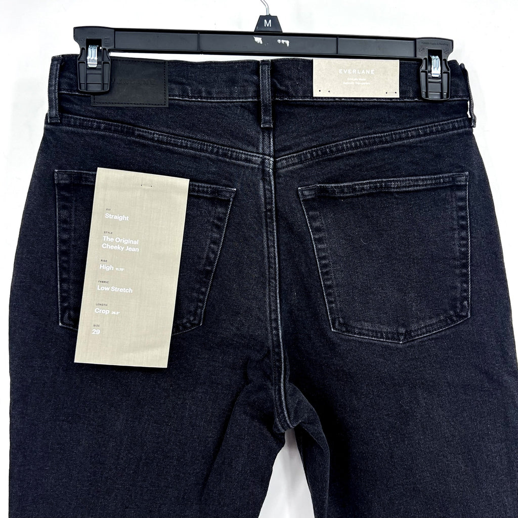 EVERLANE Womens The Original Cheeky Jeans Size 29 Tumbled Black 26.5" Inseam NWT