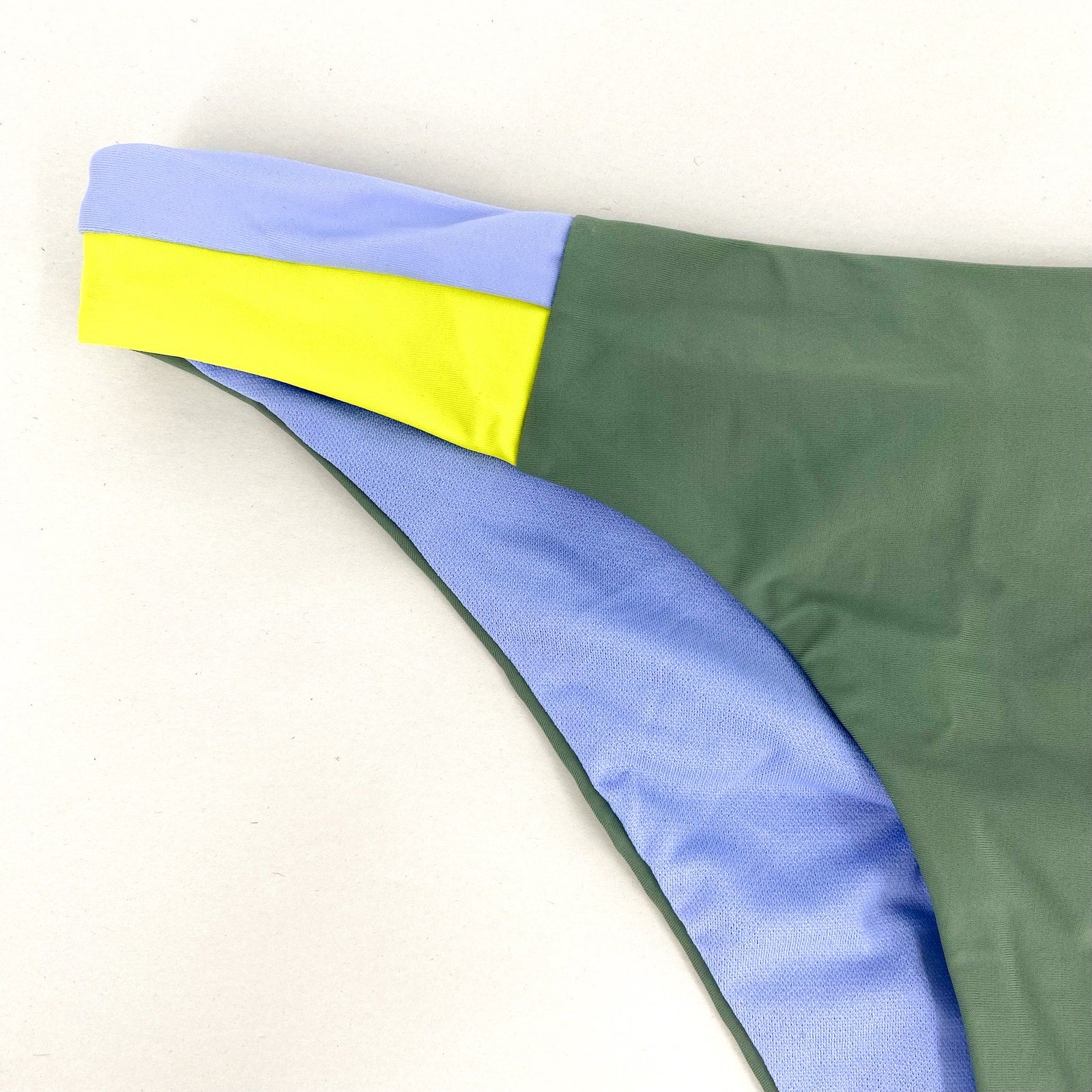 PRANA Women's Innix Bikini Bottom Medium Army Green Colorblock NWT