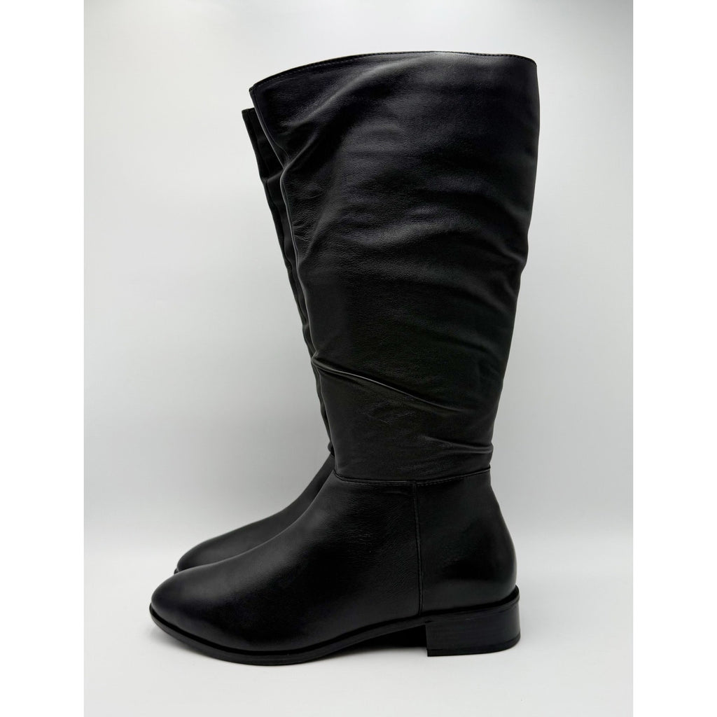 Coldwater Creek Womens Dalton Knee High Boots Size 10 Black Leather NWOB