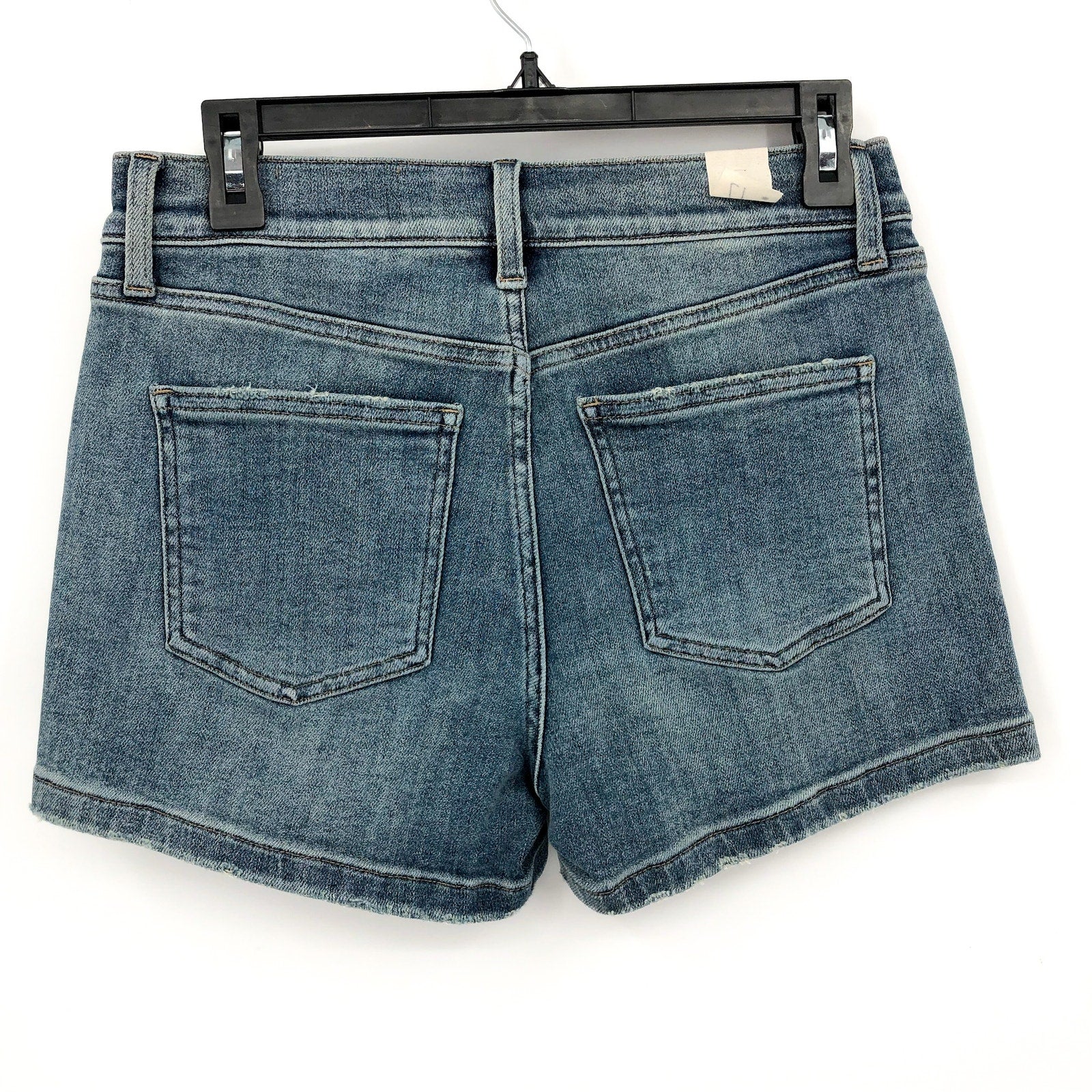STITCH FIX X COSMIC BLUE LOVE Cuffed Denim Shorts Size 27 US 4 Blue Mid Rise NWT