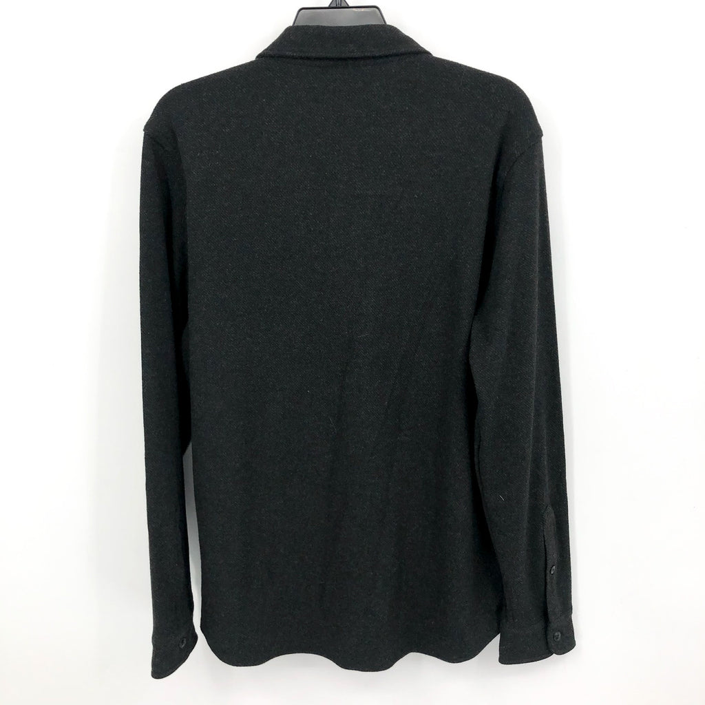 FAHERTY Men's Legend Sweater Shirt Medium Heathered Black Twill Long Sleeve NWT