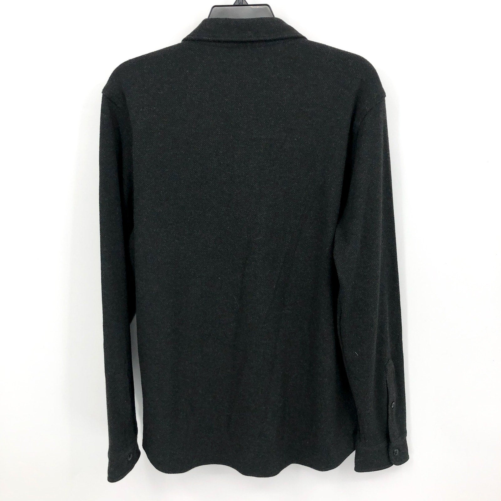 FAHERTY Men's Legend Sweater Shirt Medium Heathered Black Twill Long Sleeve NWT
