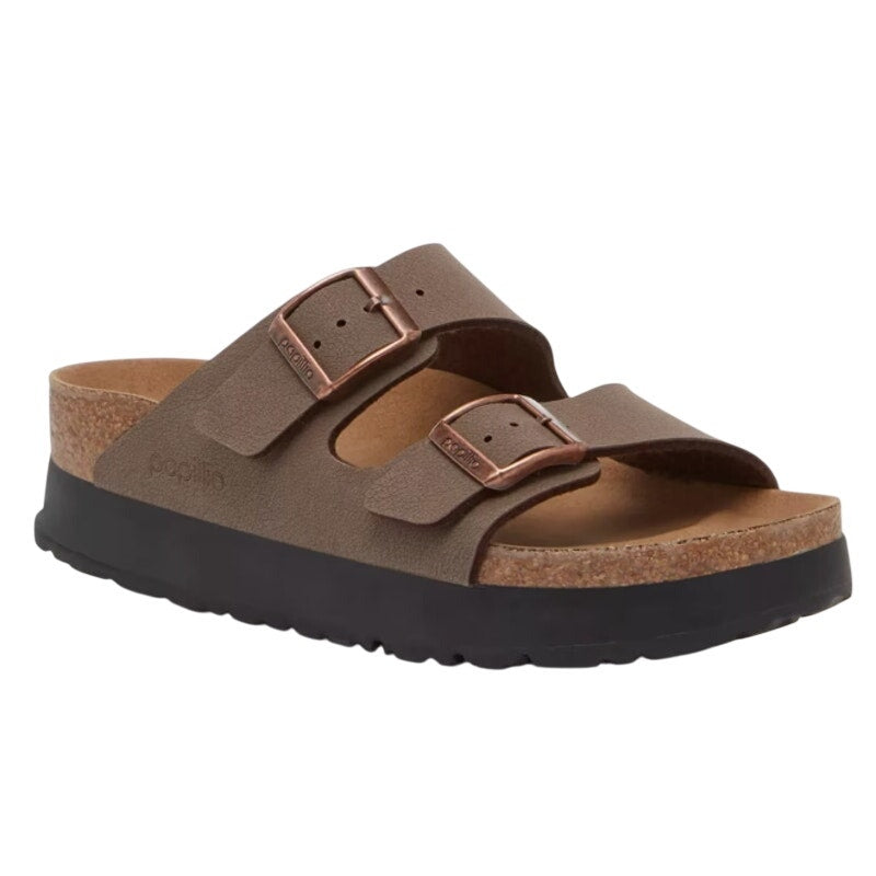 Birkenstock Papillio Women Arizona Platform Sandal EU 37 US 6 Brown Leather NWOB