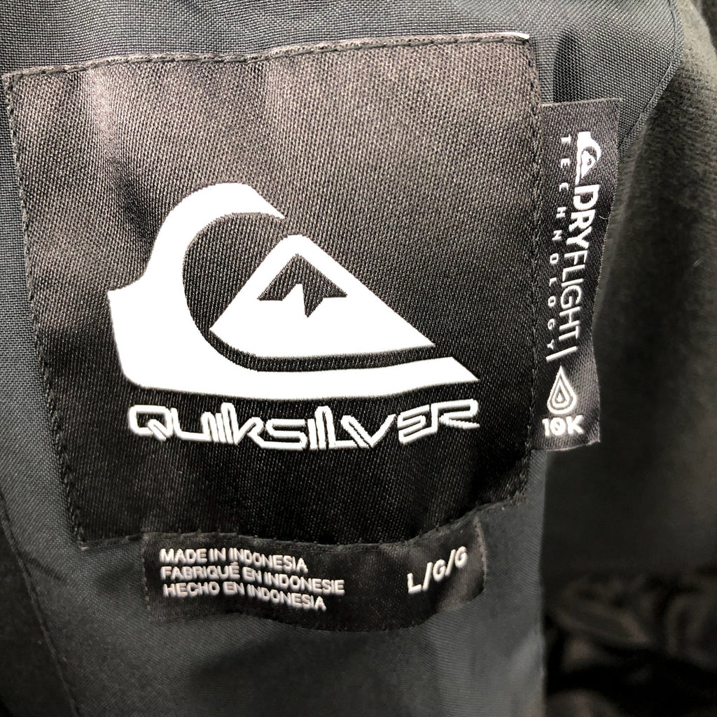 QUICKSILVER Men's Porter Snow Pants Large Black Waterproof Outdoor NWT