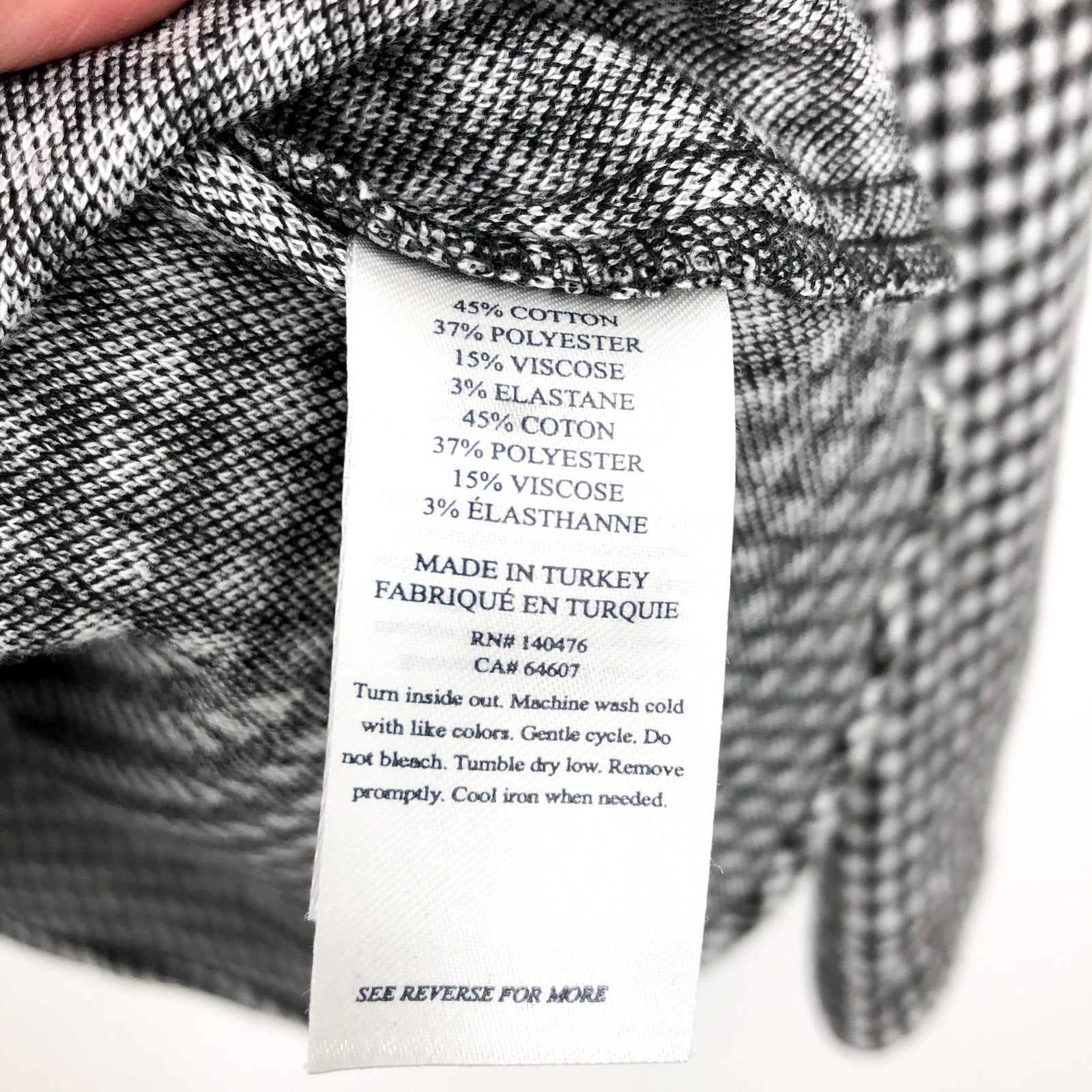 FAHERTY Men's Legend Sweater Shirt XS Black White Encinitas Gingham Check NWT