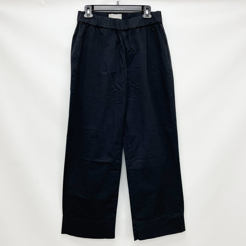 Everlane Womens The Easy Pant Size 2 Elastic Waist Straight Leg Chino Black NWT