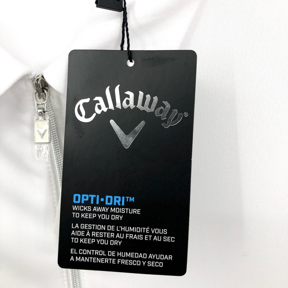 CALLAWAY Quarter Zip Short Sleeve Heather Golf Polo Shirt XL Brillant White NWT
