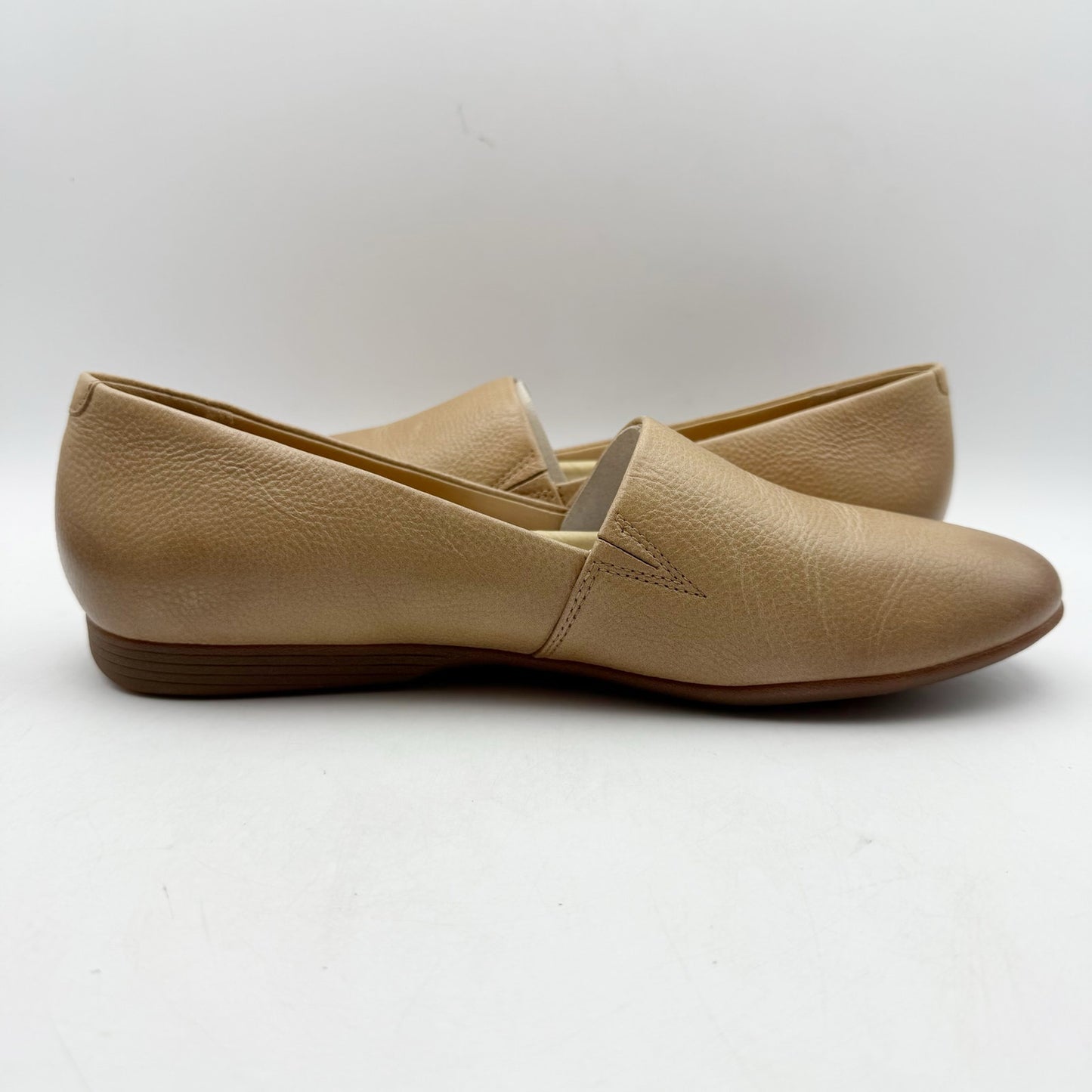 Dansko Womens Larisa Milled Nappa Flat EU 42 US 11.5-12 Taupe Leather NIB