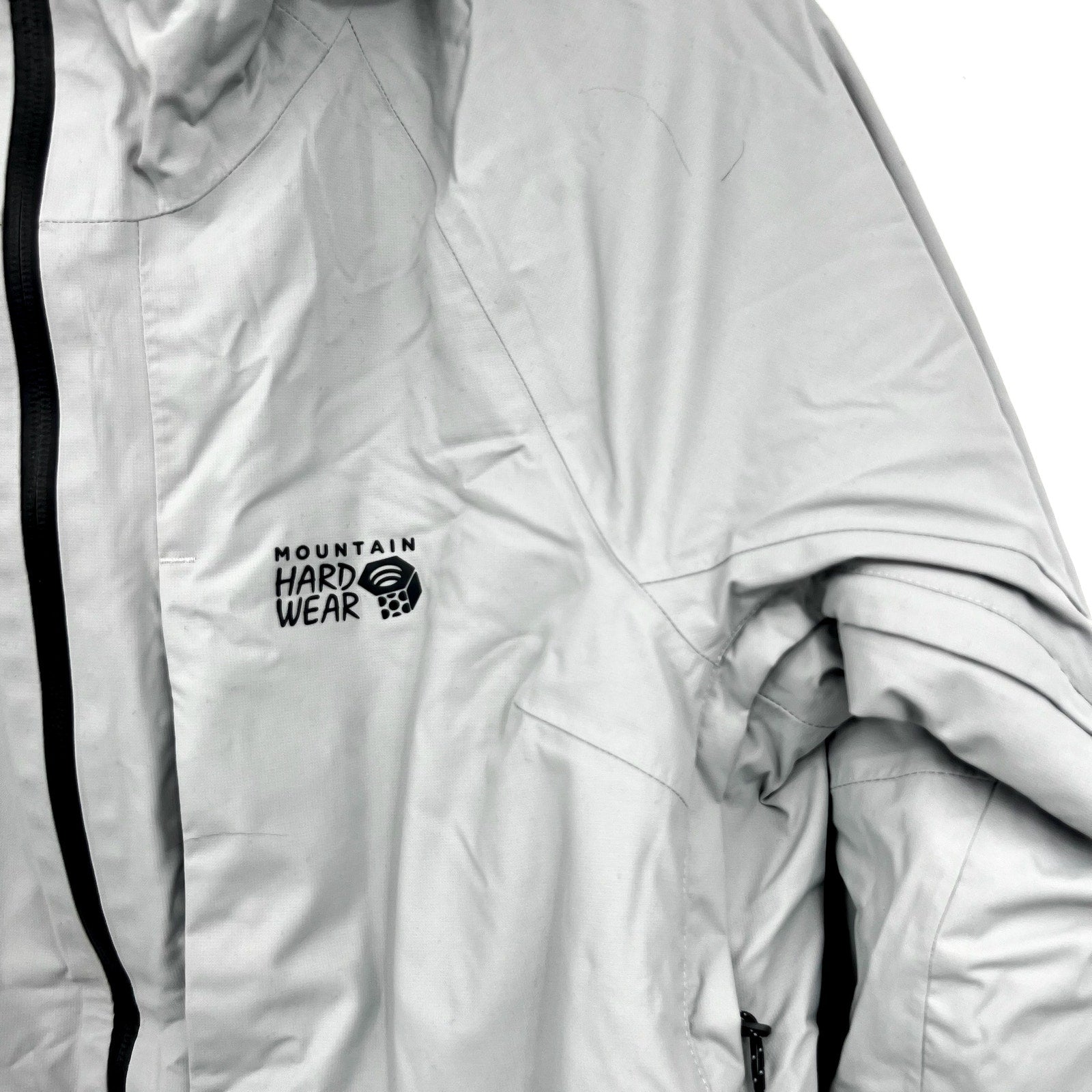 Mountain Hardware Womens Firefall 2 Winter Jacket Small Grey Zip Hood NWOT