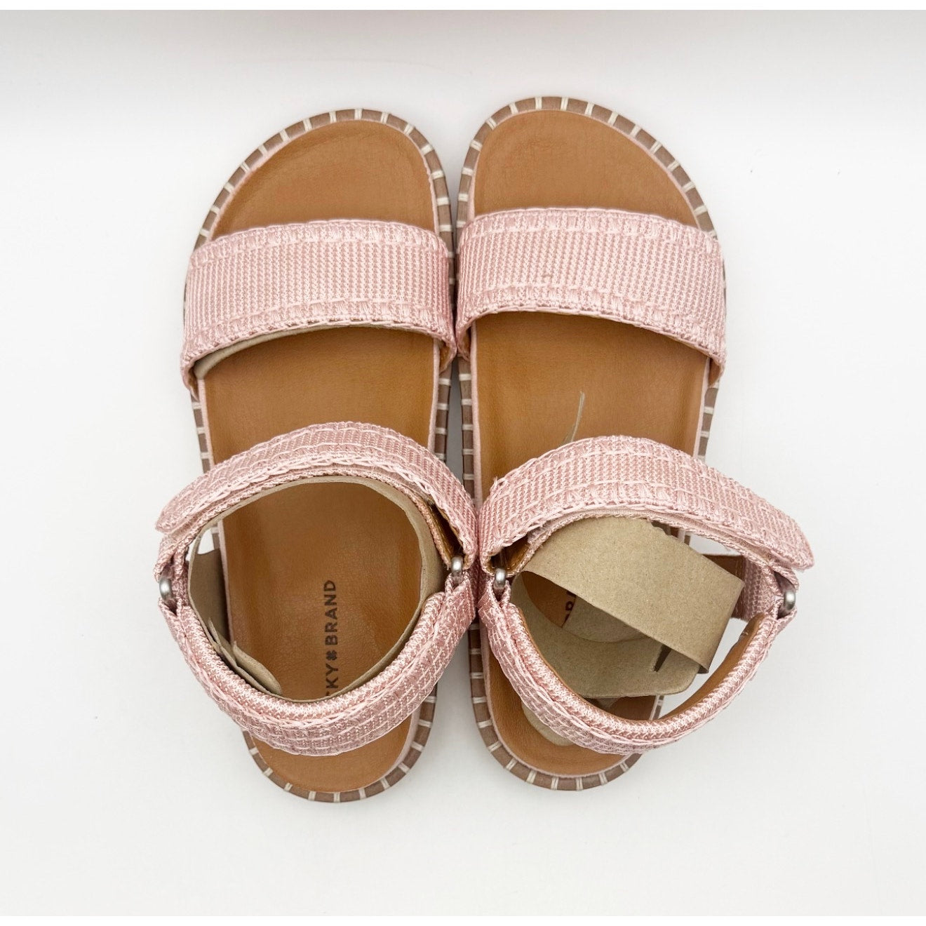 Lucky Brand Womens Ullaniah Platform Sandals Size 7M Pink Blush Ankle Strap NIB