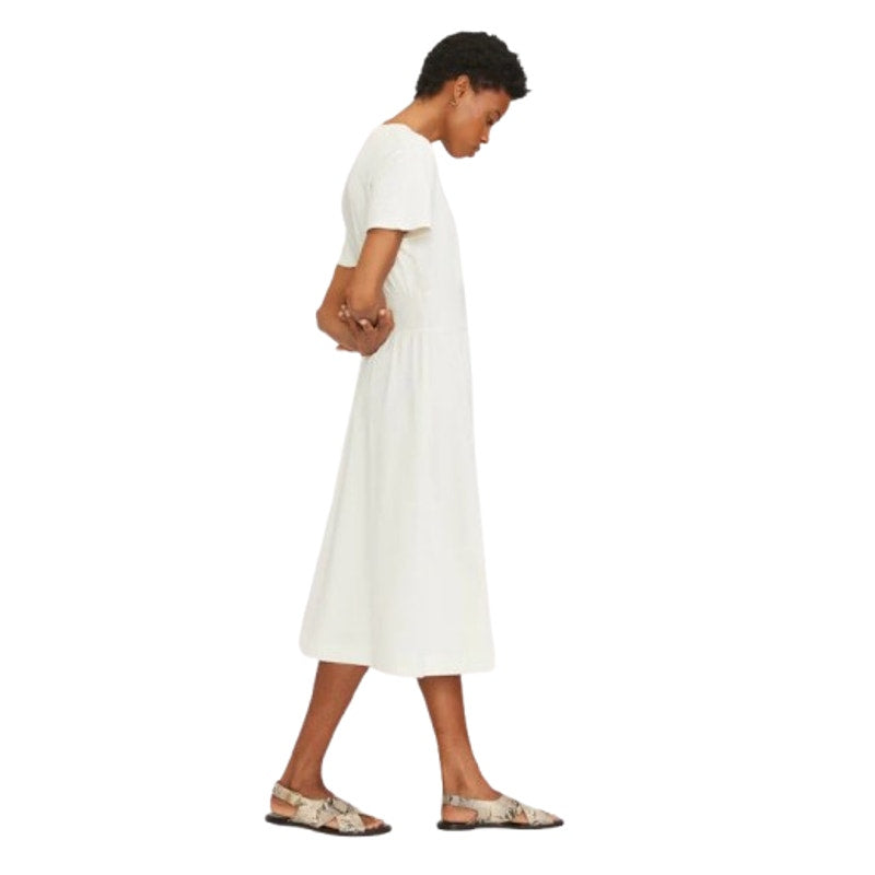 EVERLANE Women's The Organic Cotton Waisted Dress XS White Short Sleeve NWT
