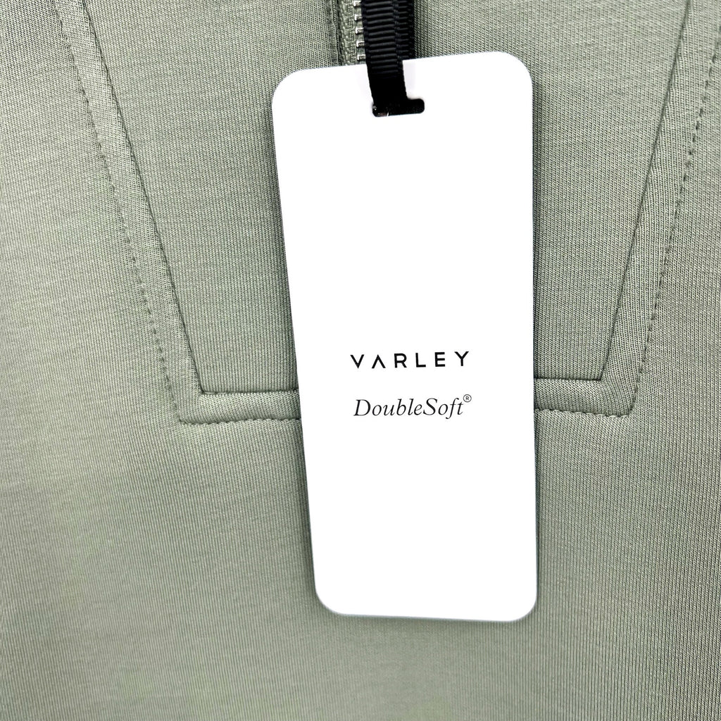 VARLEY Women's Loretta Half Zip Sweatshirt Small Green Shadow Panelled NWT