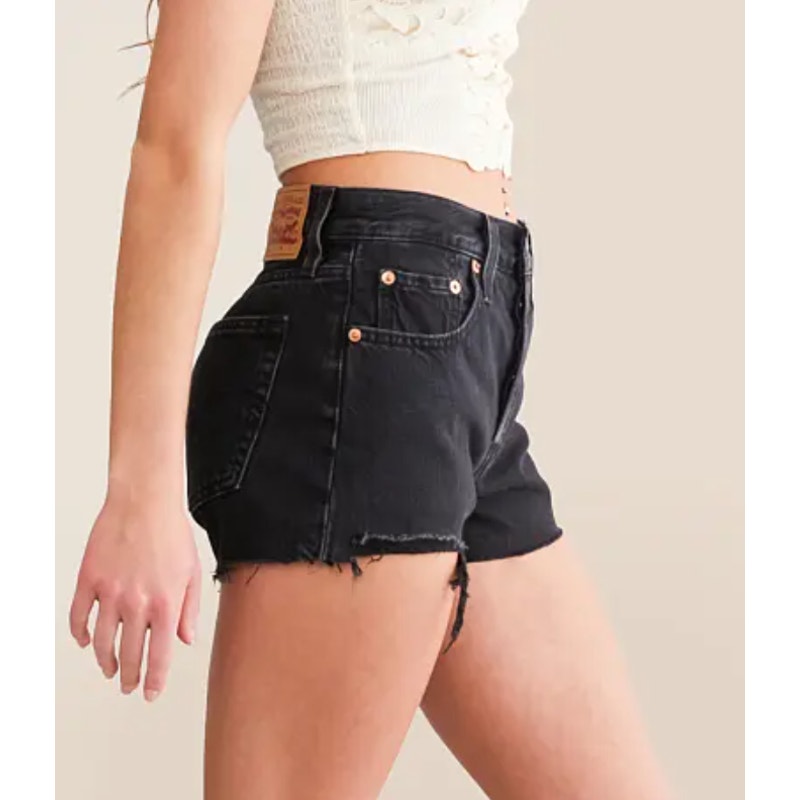LEVIS Womens 501 Original Fit Shorts Size 30 US 10 Lunar Black 56327-0112 NWT